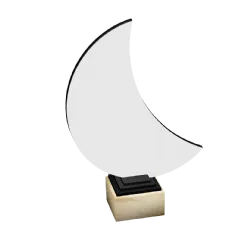 Ref. 2 - Trofeo de madera Luna 28cm