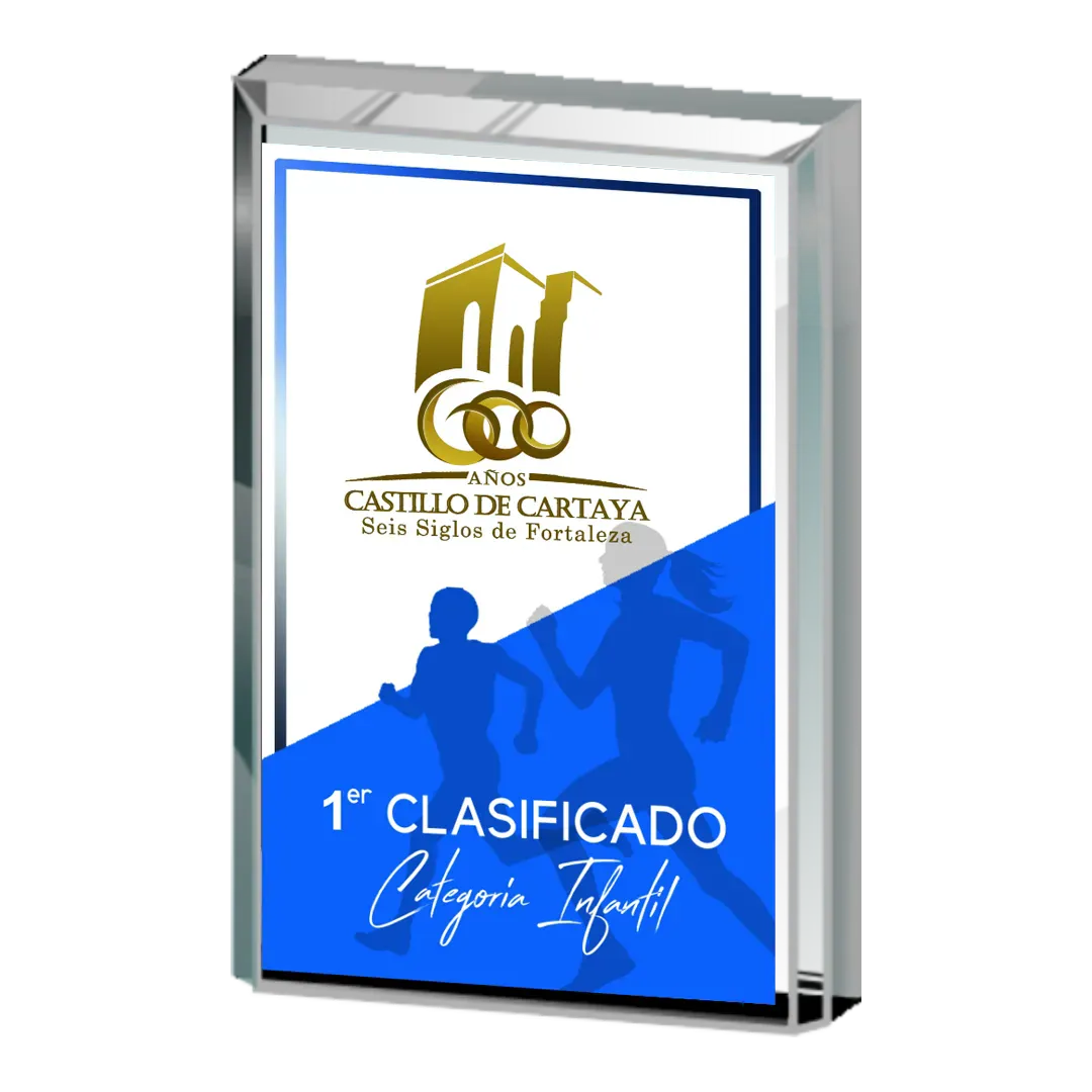 Trofeo de cristal premium Cassiopeia ejemplo