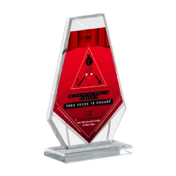 Trofeo de cristal premium Piscis ejemplo