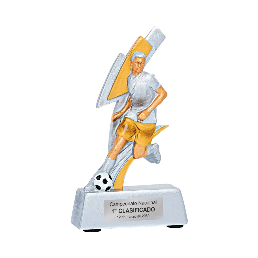 Trofeo alegórico de resina Epsylon ejemplo