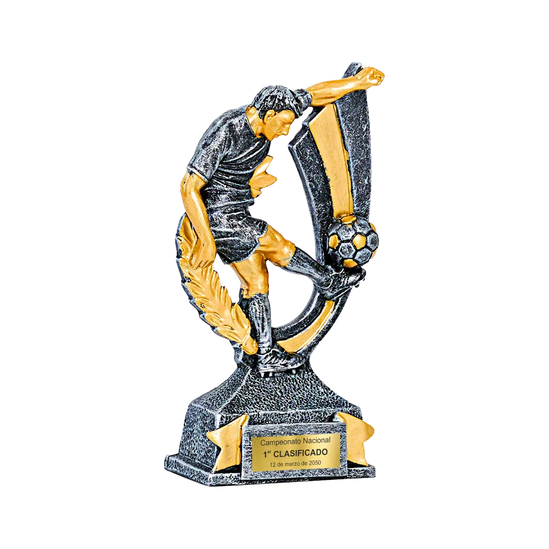 Trofeo alegórico de resina Etaris ejemplo
