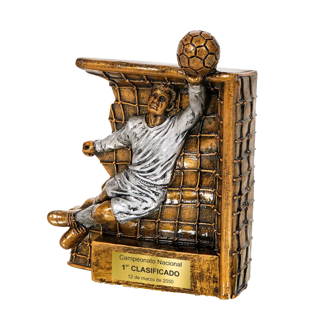 Trofeo alegórico de resina Hypros ejemplo