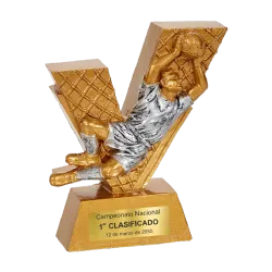 Trofeo alegórico de resina Iotalis ejemplo