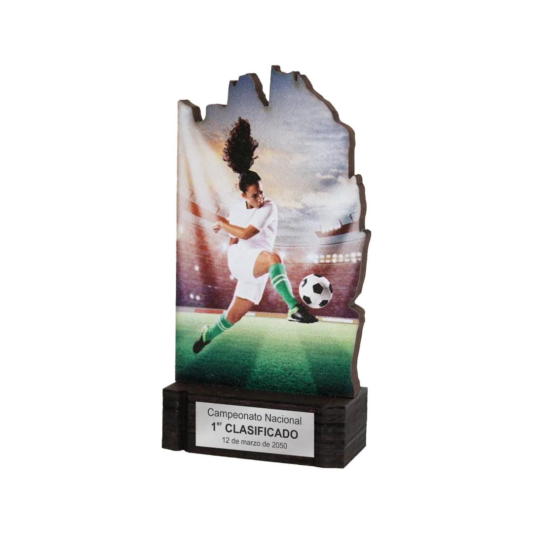 Trofeo de madera Canis minoris borealis ejemplo