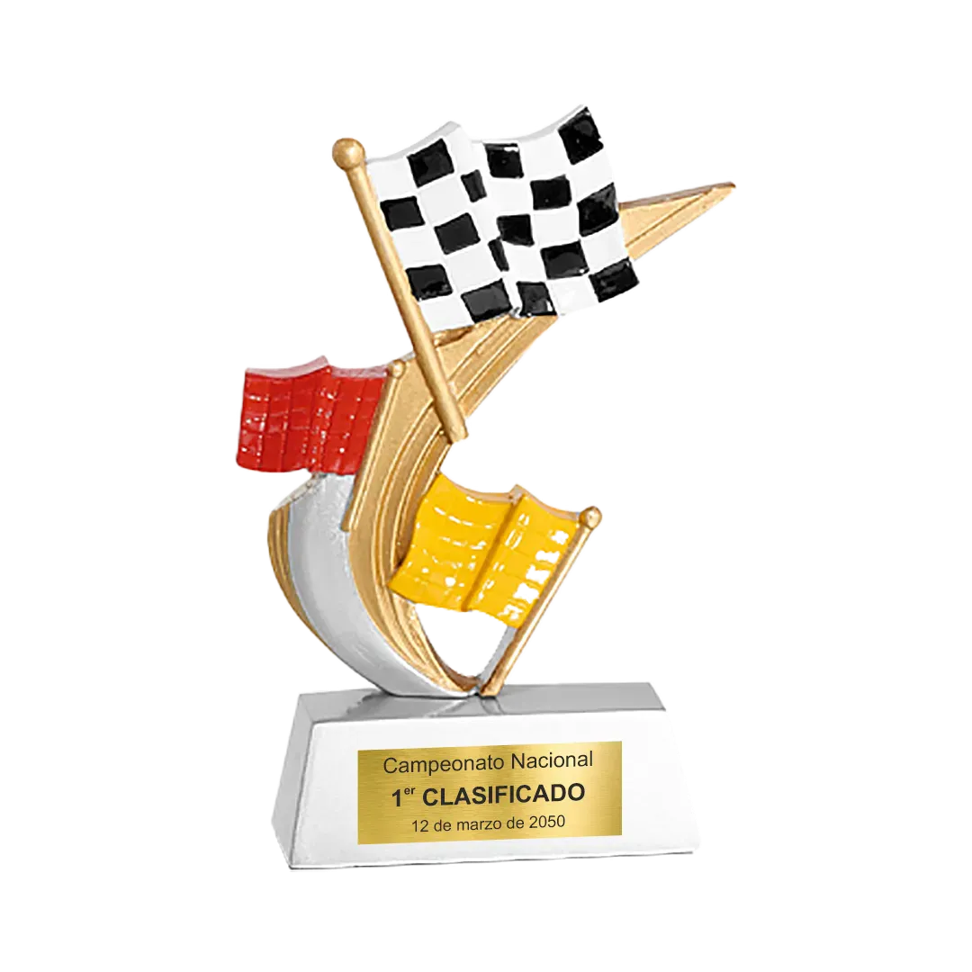 Trofeo alegórico de resina Lamora ejemplo