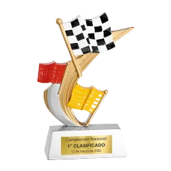 Trofeo alegórico de resina Lamora ejemplo
