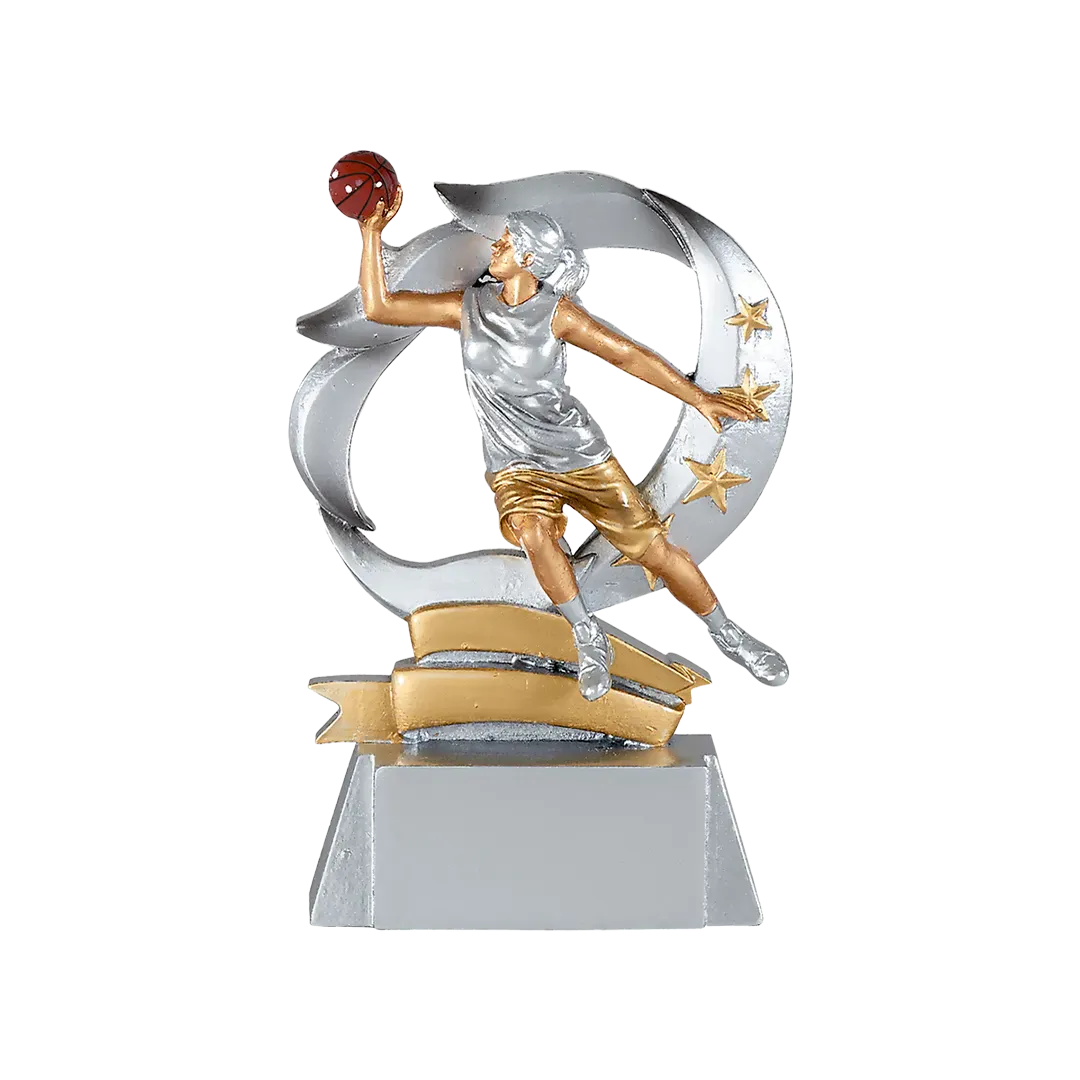 Trofeo alegórico de resina Meleon 