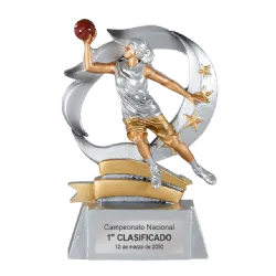 Trofeo alegórico de resina Meleon ejemplo