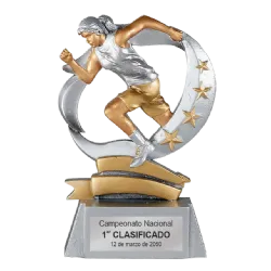 Trofeo alegórico de resina Mureon ejemplo