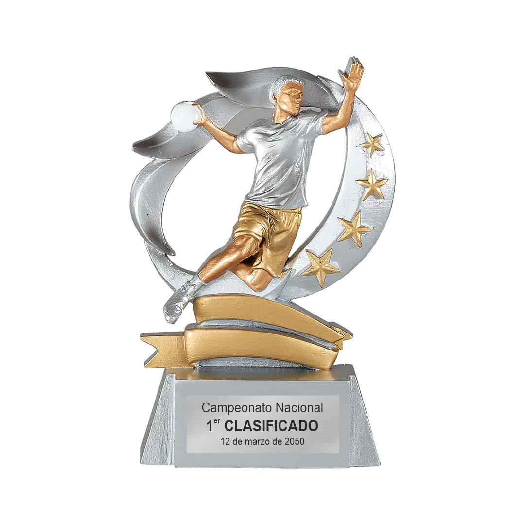 Trofeo alegórico de resina Nemex ejemplo