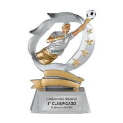 Trofeo alegórico de resina Nurex ejemplo