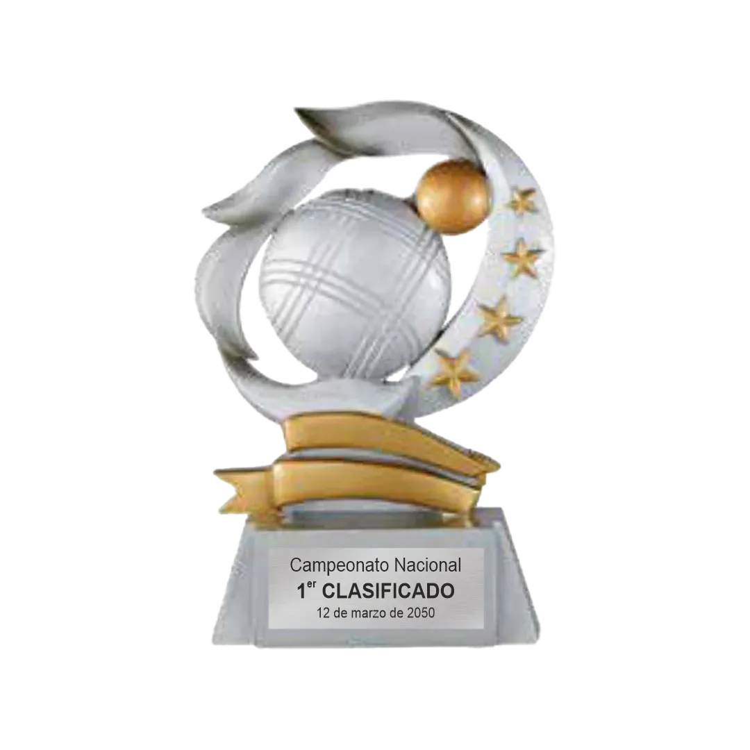 Trofeo alegórico de resina Nymaros ejemplo