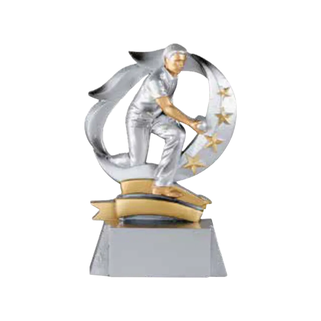 Trofeo alegórico de resina Olyros