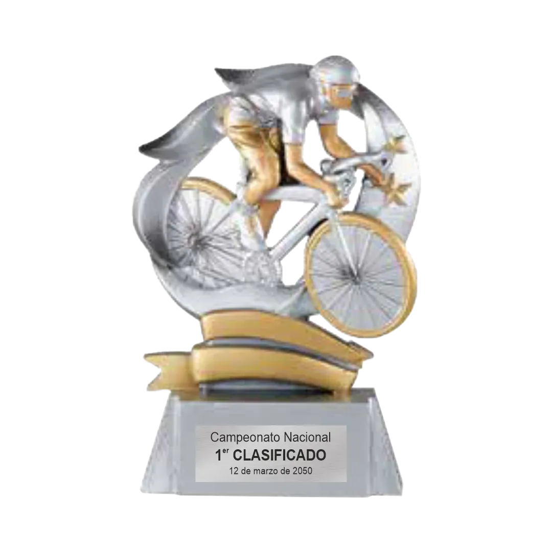 Trofeo alegórico de resina Orionis ejemplo