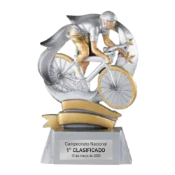 Trofeo alegórico de resina Orionis ejemplo