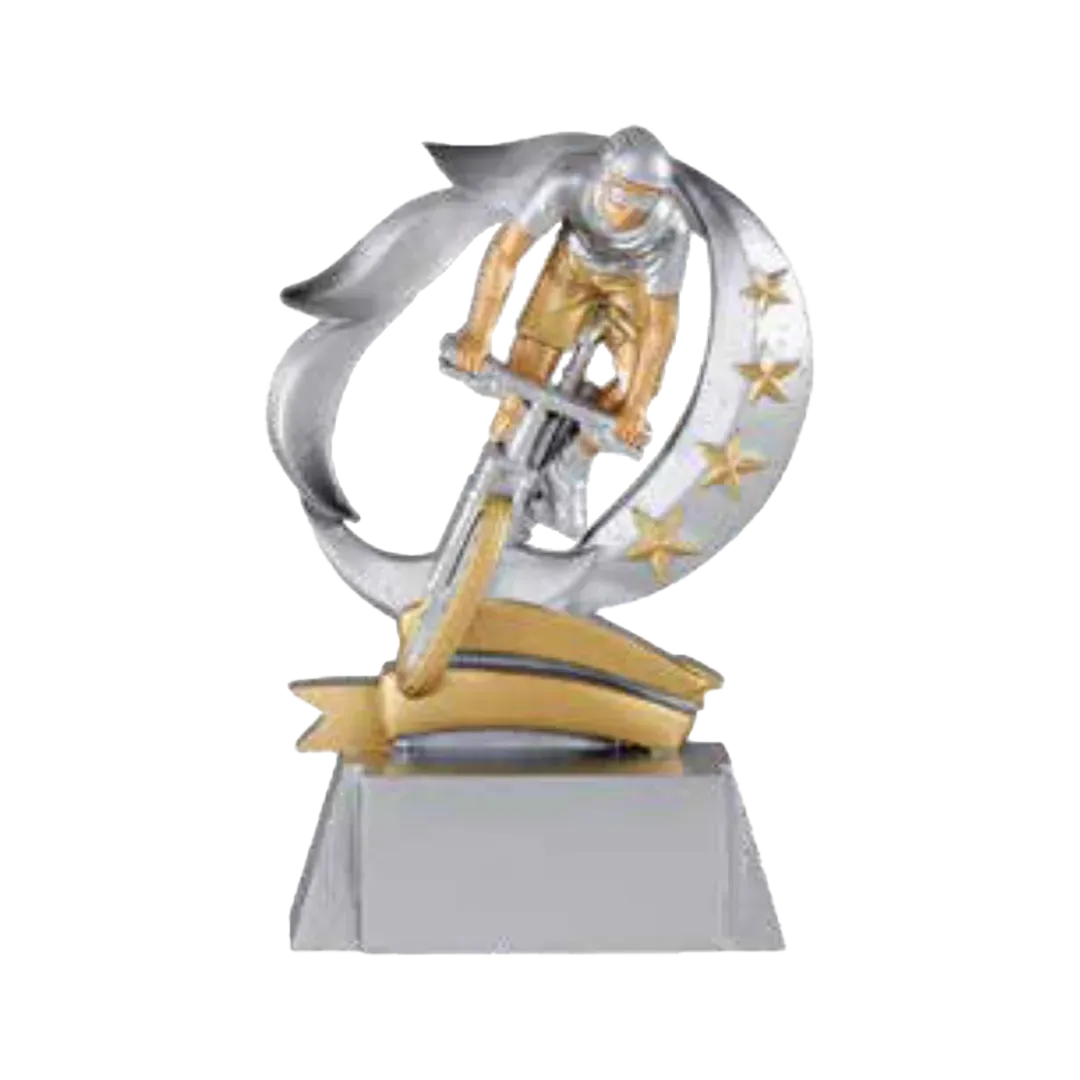 Trofeo alegórico de resina Orygos 