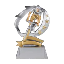 Trofeo alegórico de resina Orygos 