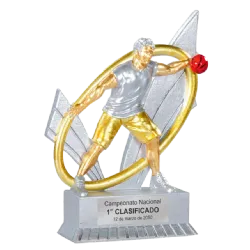 Trofeo alegórico de resina Pheros ejemplo