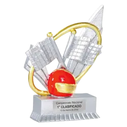 Trofeo alegórico de resina Psilon