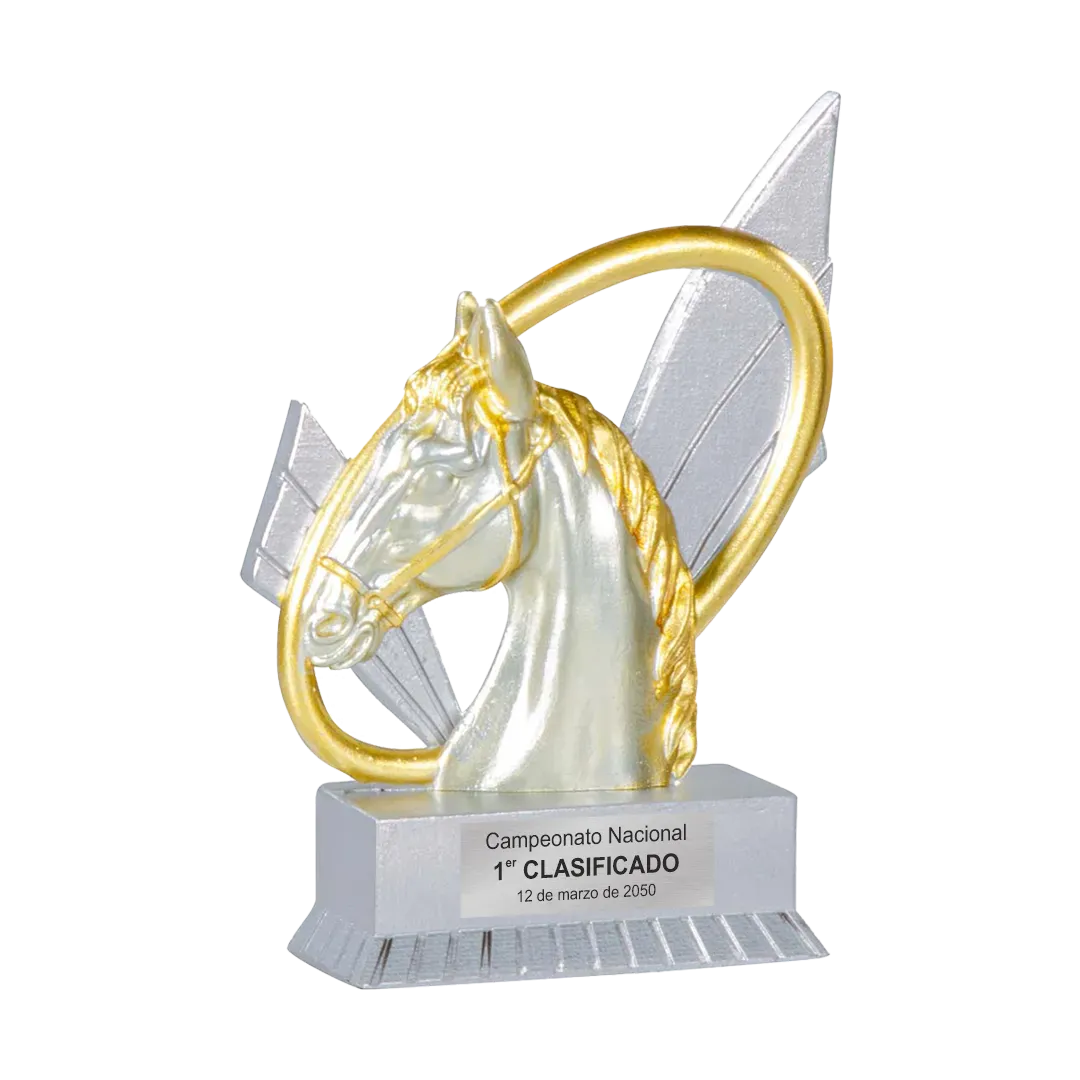 Trofeo alegórico de resina Quirion ejemplo