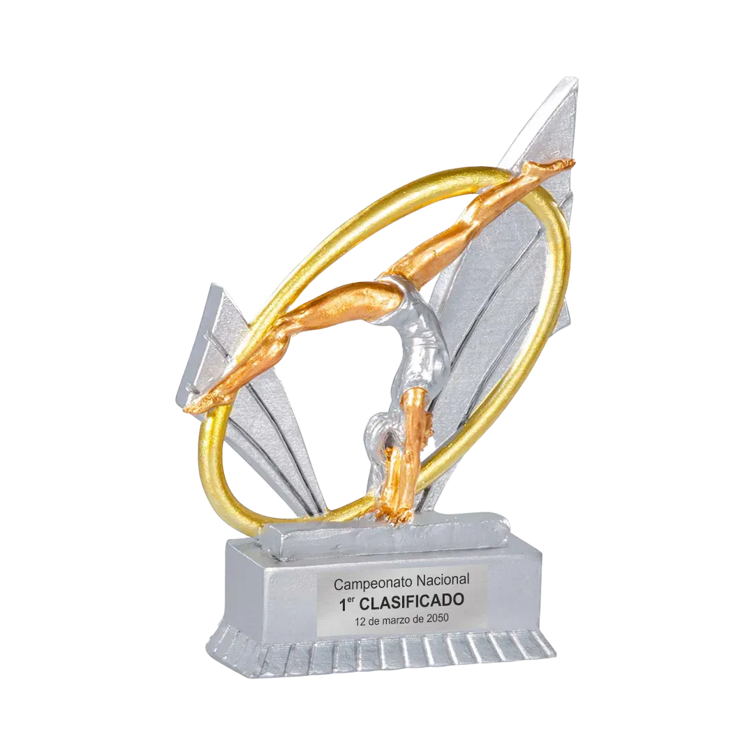 Trofeo alegórico de resina Sigmax ejemplo