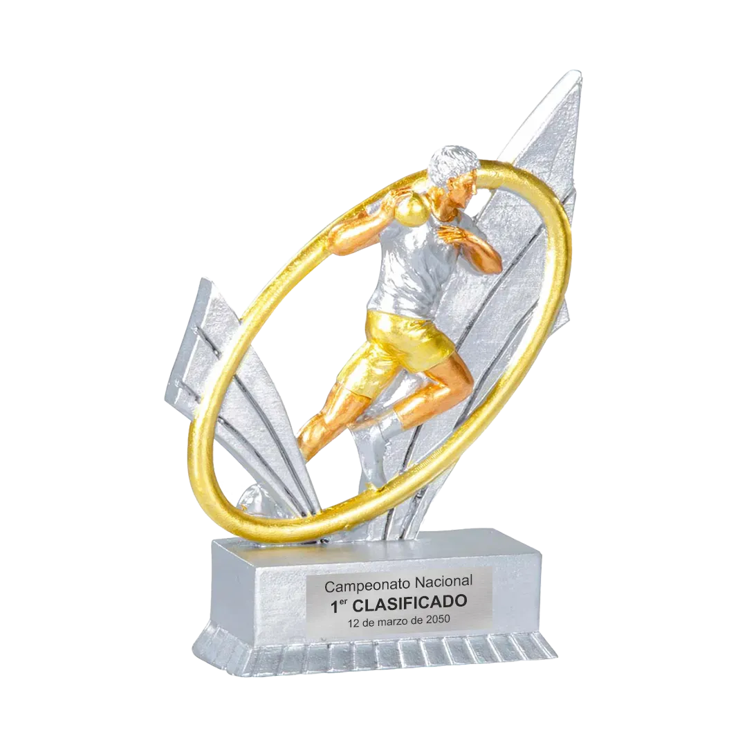 Trofeo alegórico de resina Straton ejemplo