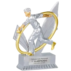Trofeo alegórico de resina Thelos ejemplo