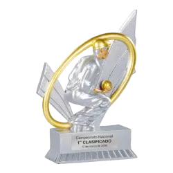 Trofeo alegórico de resina Themax ejemplo