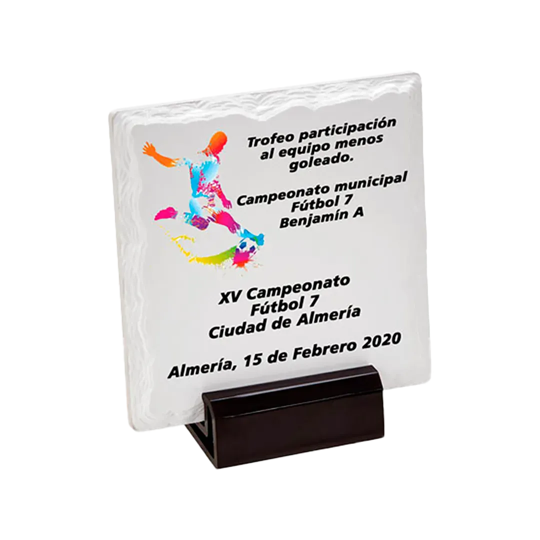 Trofeo de cerámica sublimación Ara vulcanus ejemplo