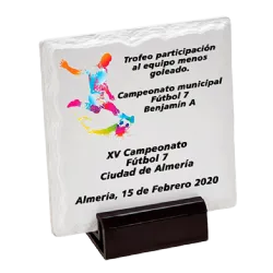 Trofeo de cerámica sublimación Ara vulcanus ejemplo