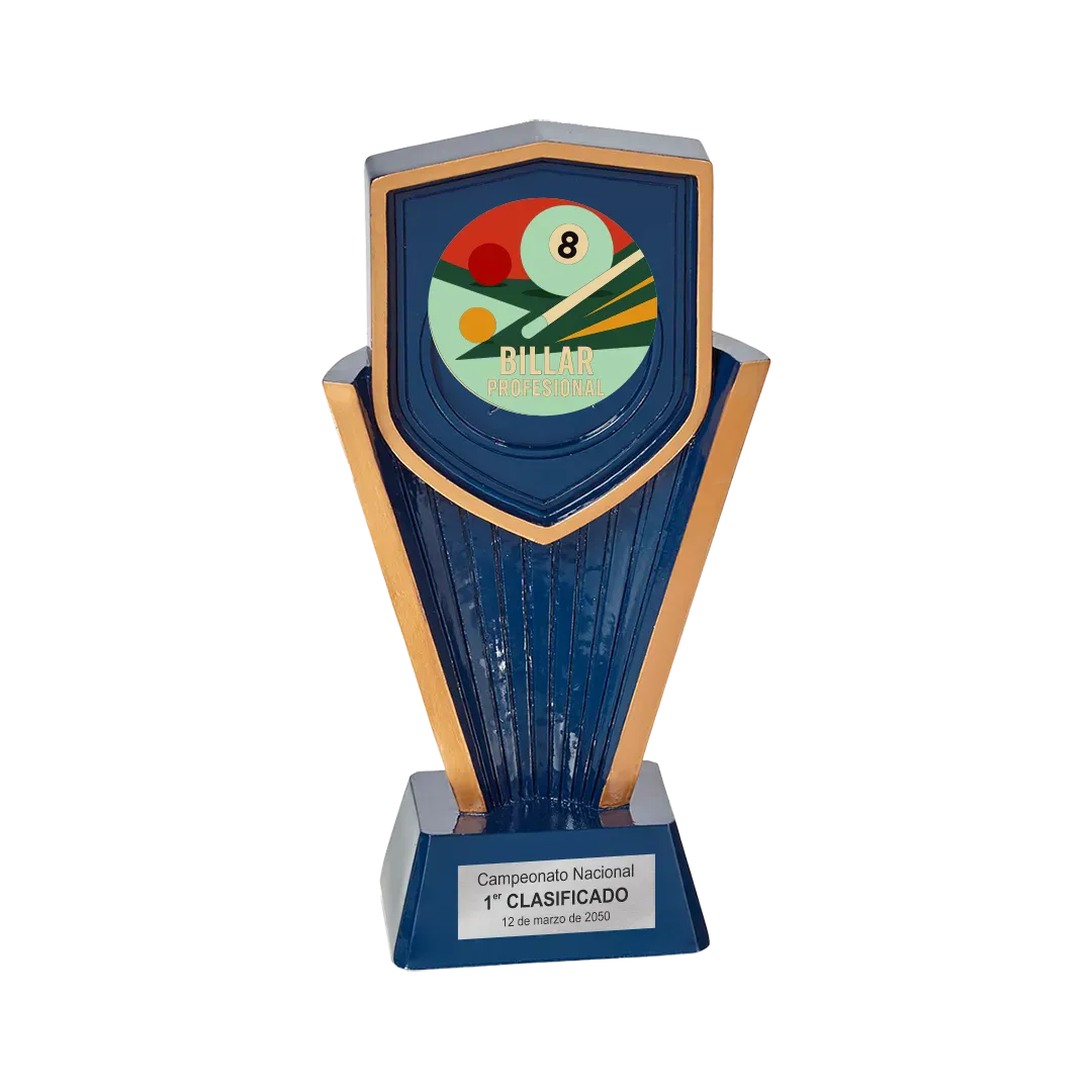 Trofeos de resina personalizable Altoris ejemplo
