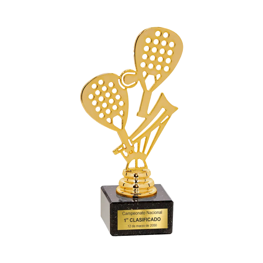 Trofeo alegórico de Pádel Astrion ejemplo