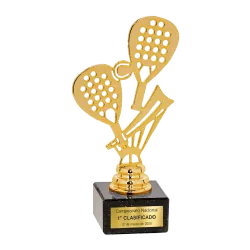 Trofeo alegórico de Pádel Astrion ejemplo