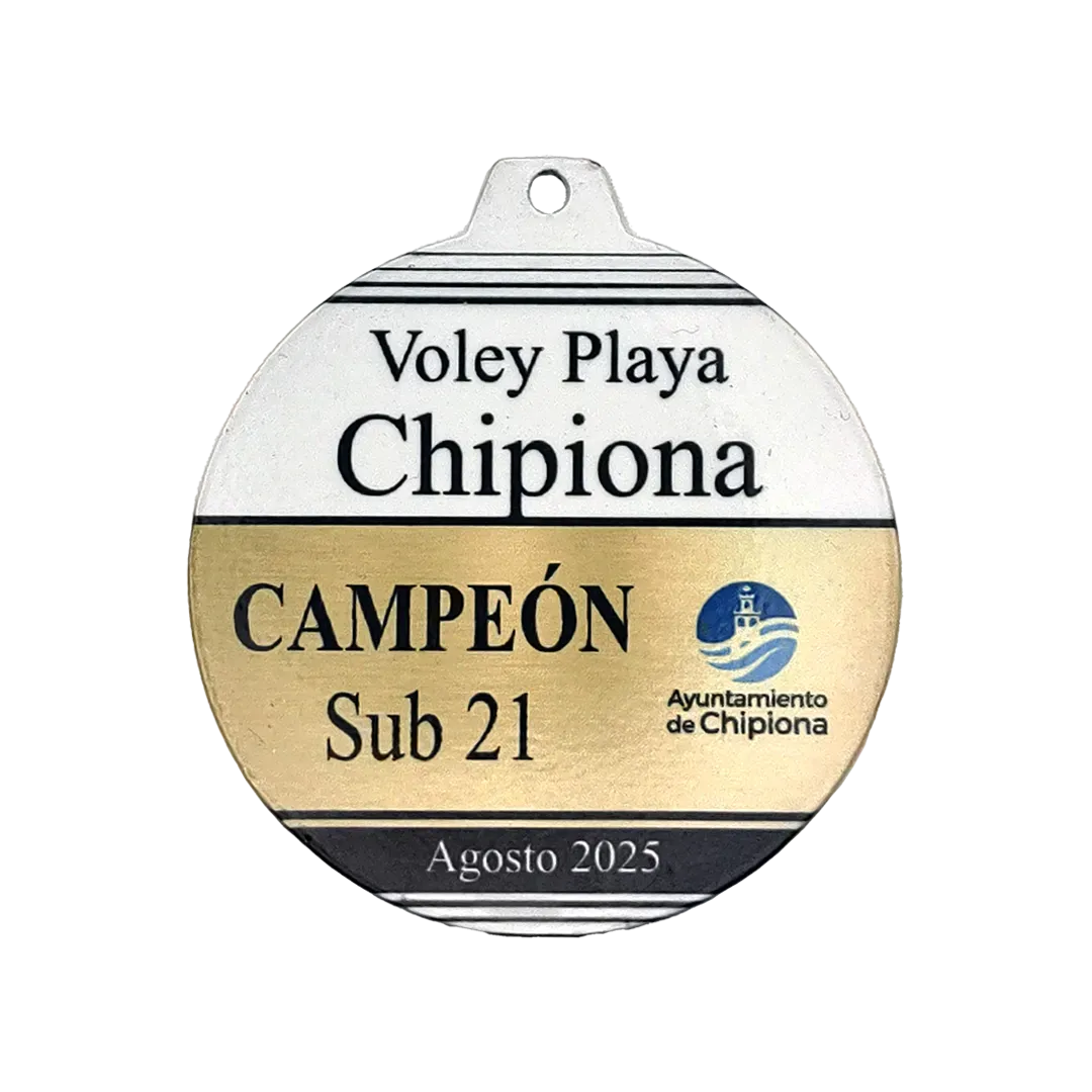Medalla de sublimación Barita trasera 70mm