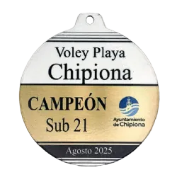 Medalla de sublimación Barita trasera 70mm