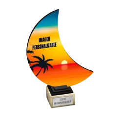 Trofeo de madera Luna ejemplo