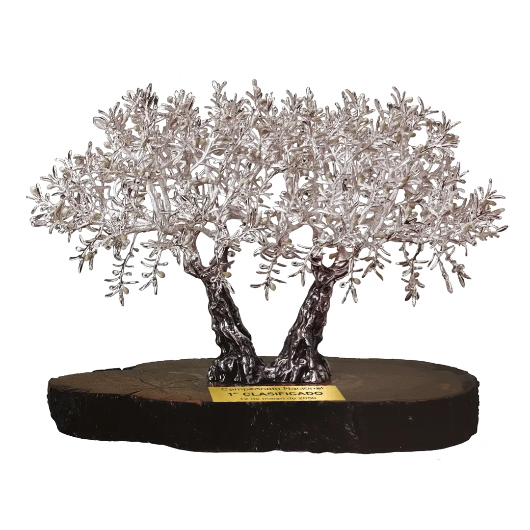 Trofeo alegórico personalizado doble Olivo Skogul en Trofeos LeverySport