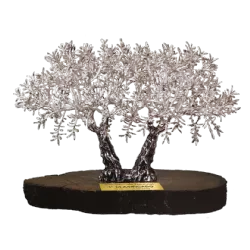 Trofeo alegórico personalizado doble Olivo Skogul ejemplo